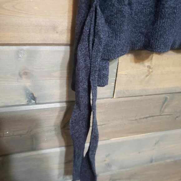 Madewell Tie-Cuff Pullover Sweater Navy Womans size Small - Picture 8 of 10